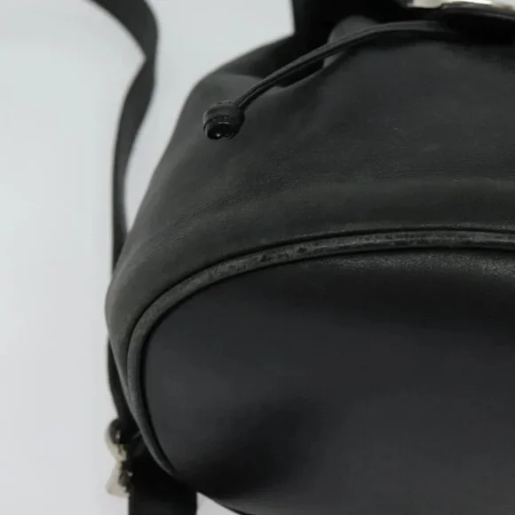 Salvatore Ferragamo Gancini Backpack Leather Black Silver  display picture 2